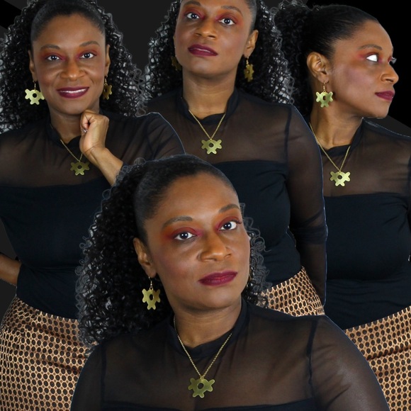 Loft black and gold skirt - Picture 2 of 4